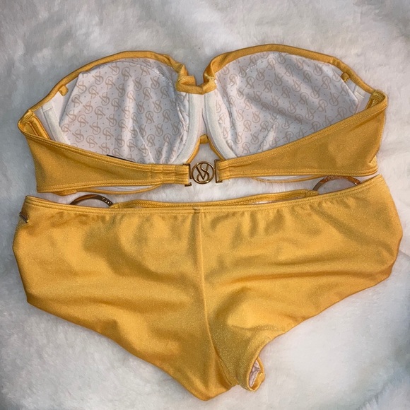 NWOT VS Swimsuit- Yellow w/Gold Detail 36B S - Picture 9 of 9